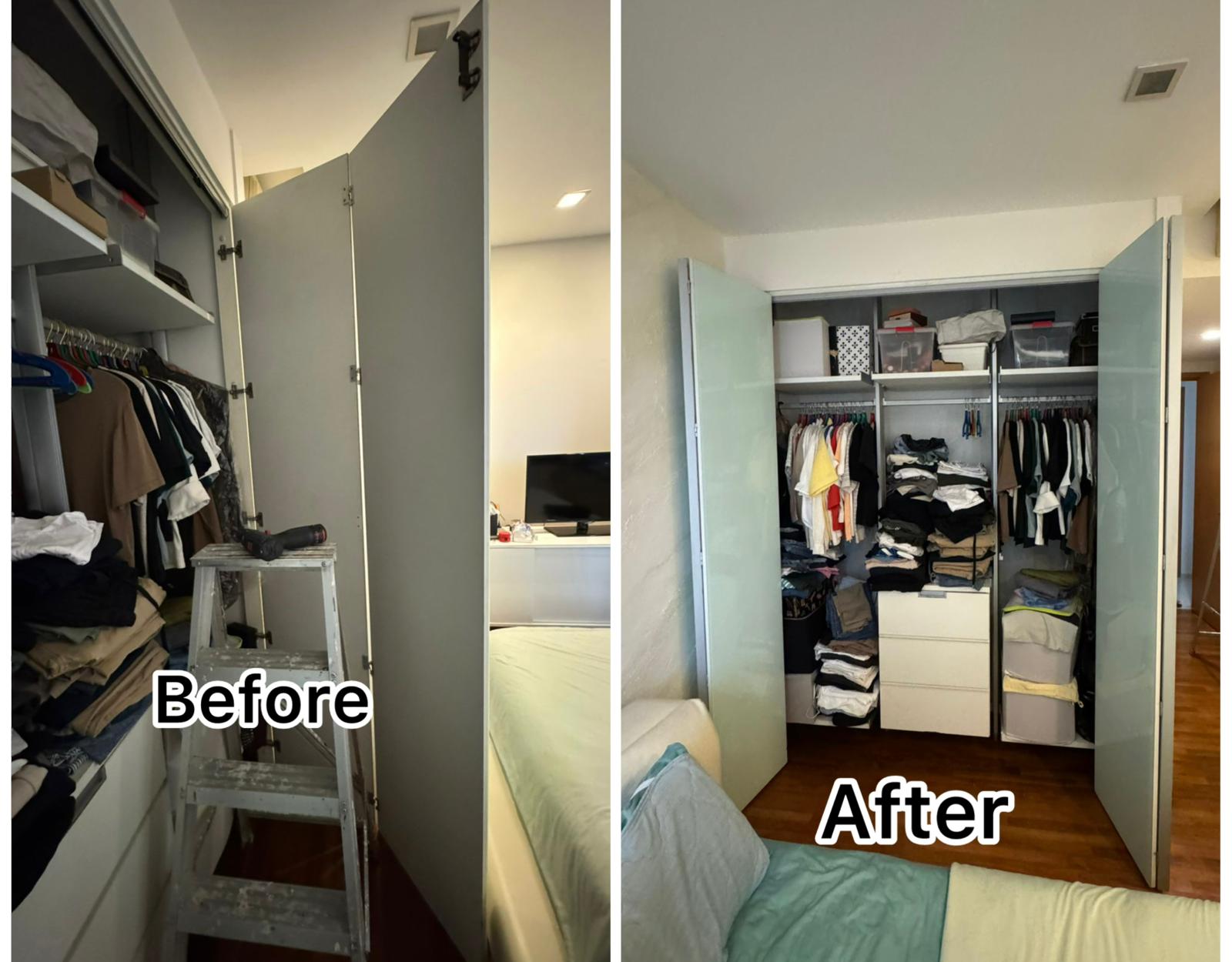 Wardrobe Organization Service in Singapore | Handyman SG